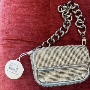 Staud mini Tommy chain link crystal bag